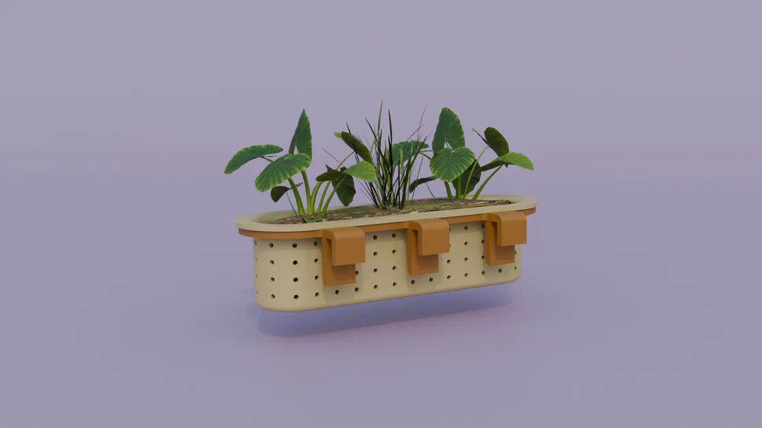 Chậu trồng cây treo mép bể cá (Suspended aquarium planter) - Image 3