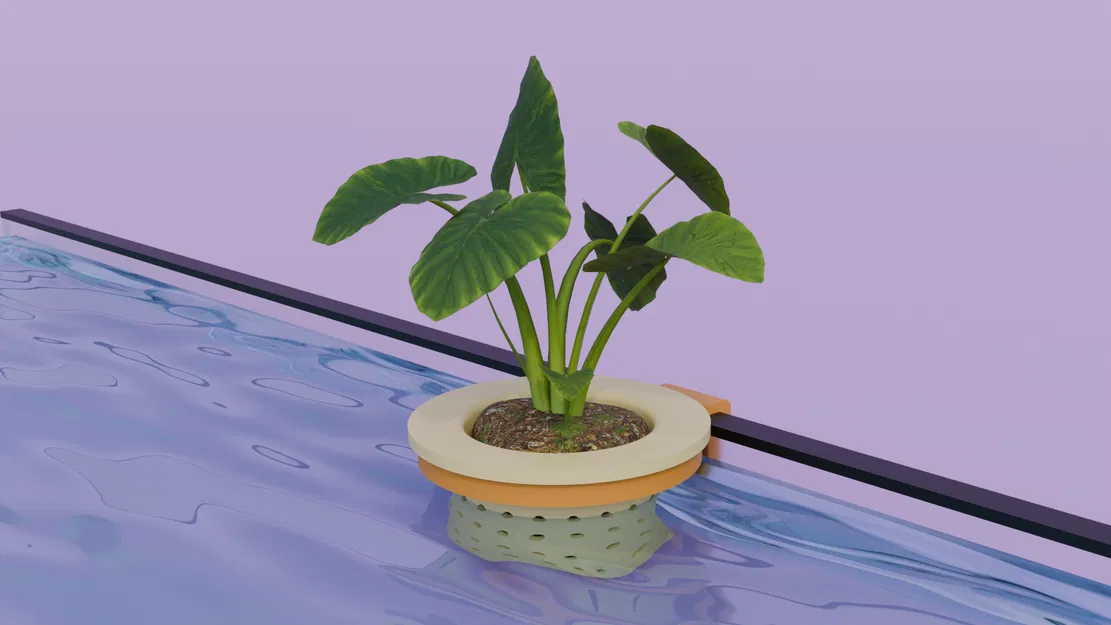 Chậu trồng cây treo mép bể cá (Suspended aquarium planter) - Image 4