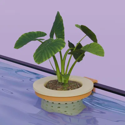 Chậu trồng cây treo mép bể cá (Suspended aquarium planter)