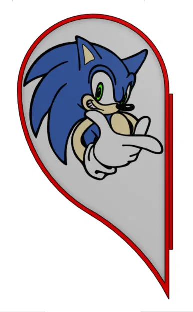 Miếng lót ly Valentine Sonamy (Sonic & Amy) có thể nối với nhau - Image 2