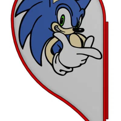 Miếng lót ly Valentine Sonamy (Sonic & Amy) có thể nối với nhau