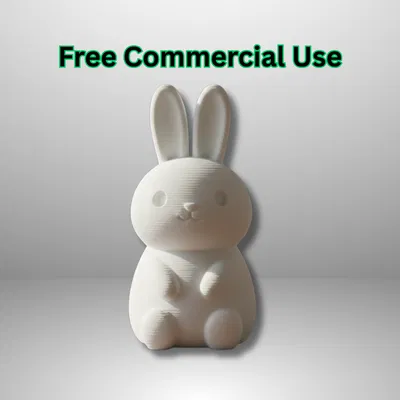 Tượng Thỏ Dễ Thương Ngồi Xếp (Cute Sitting Bunny Figure)