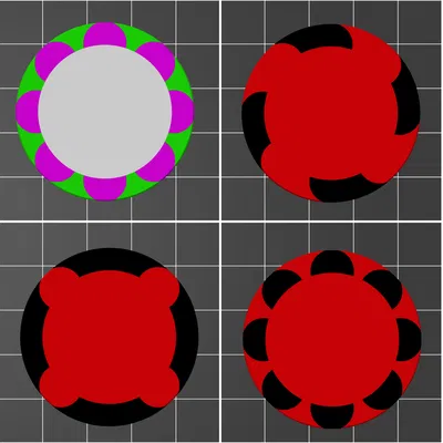 Maker Chip Blank Flower 8 Petal