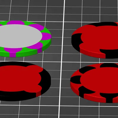 Maker Chip Blank Flower 8 Petal