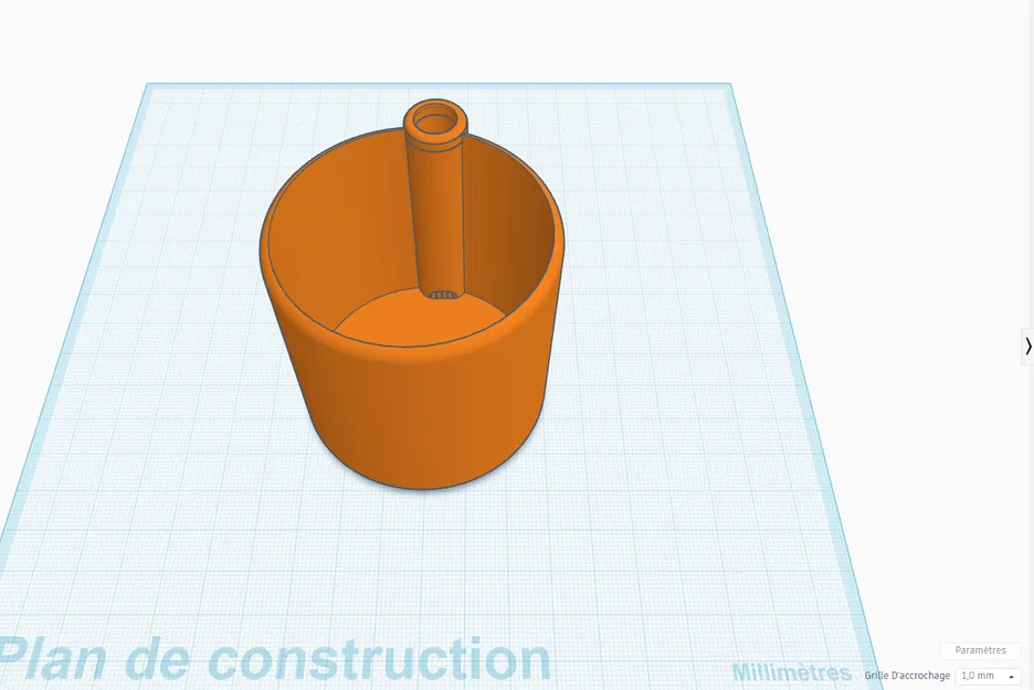 Chậu hoa (Flower Pot) đơn giản 62×62×63mm - Image 1