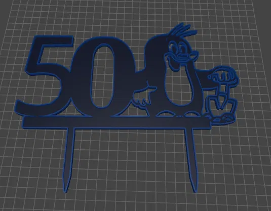 Cake Topper Sinh Nhật 50 Tuổi – Nhân Vật Chuột Chũi - Image 2