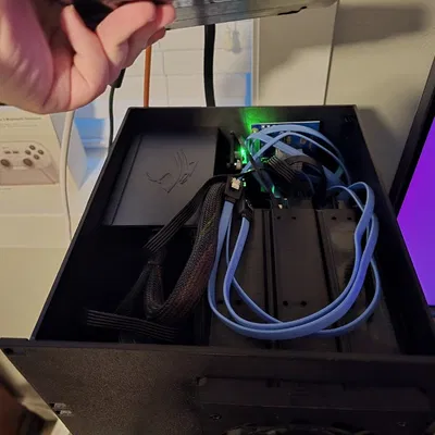 Rack 10 inch 4U JBOD Oculink 5 ổ với nguồn ATX