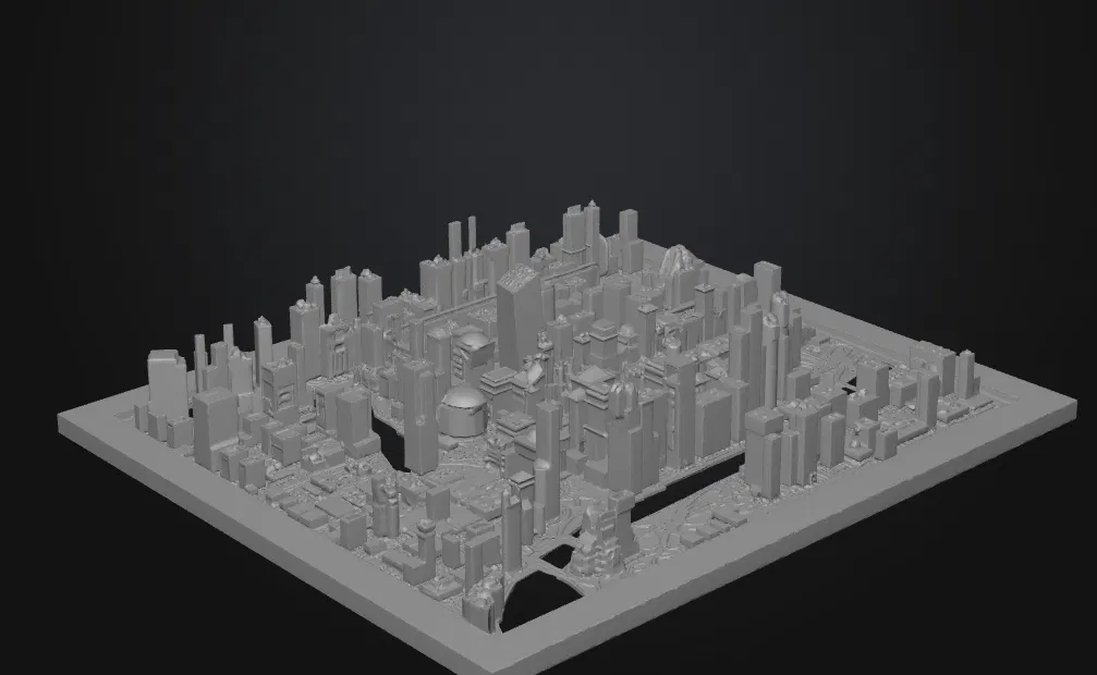 Phù điêu treo tường Skyline Chicago – Góc nhìn từ Lake Michigan - Image 1