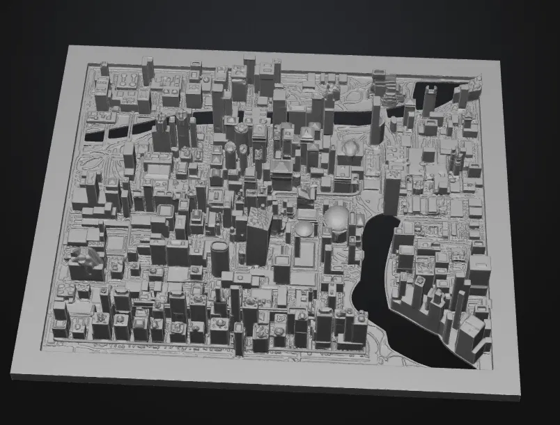 Phù điêu treo tường Skyline Chicago – Góc nhìn từ Lake Michigan - Image 2