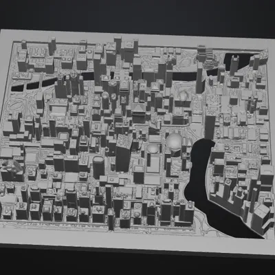 Phù điêu treo tường Skyline Chicago – Góc nhìn từ Lake Michigan