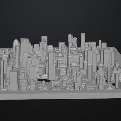 Phù điêu treo tường Skyline Chicago – Góc nhìn từ Lake Michigan