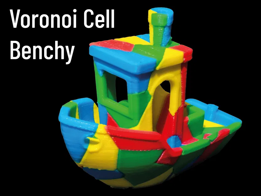 Voronoi Cell Benchy – Benchy tessellation nhiều ô (multicolor) - Image 1