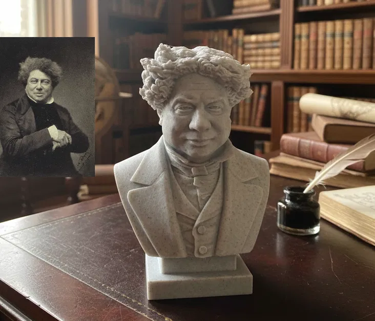 Alexandre Dumas – Tượng Bán Thân - Image 1