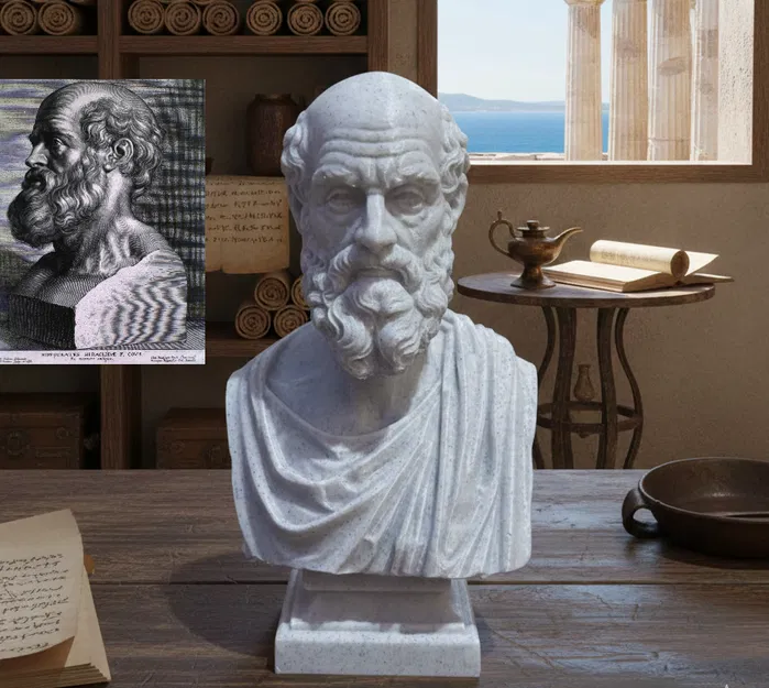 Hippocrates xứ Kos (Hippocrate de Kos) - Tượng bán thân - Image 1