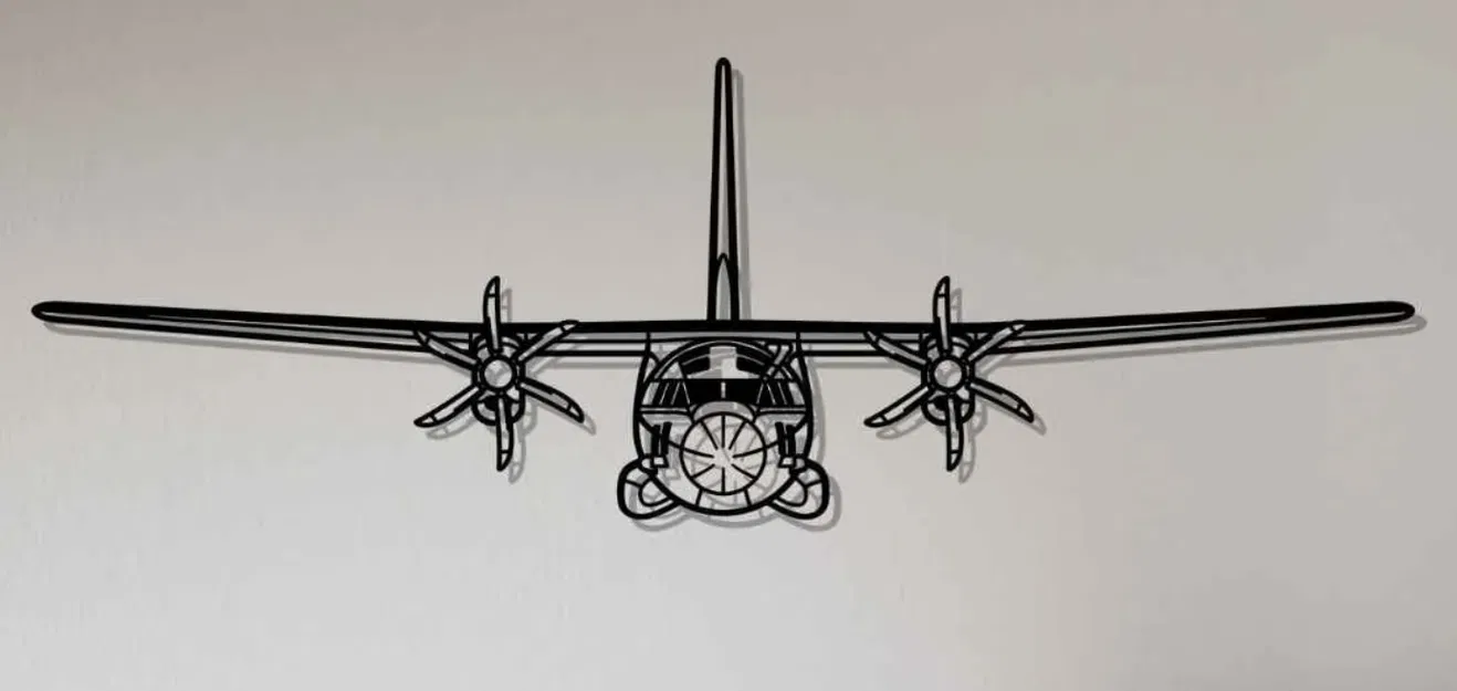 Tranh treo tường Alenia C-27J Spartan (Silhouette Wall Art) - Image 1