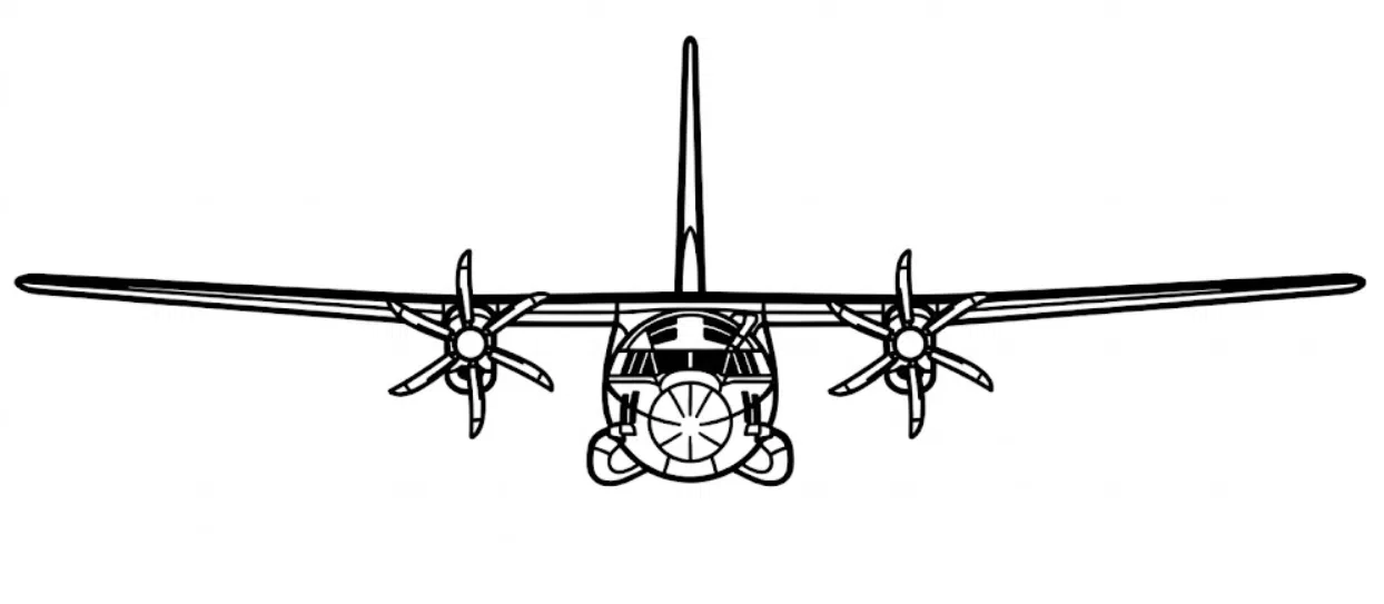 Tranh treo tường Alenia C-27J Spartan (Silhouette Wall Art) - Image 3