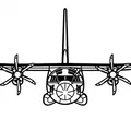 Tranh treo tường Alenia C-27J Spartan (Silhouette Wall Art) - Thumbnail 3