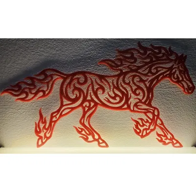Horse on fire Wallart