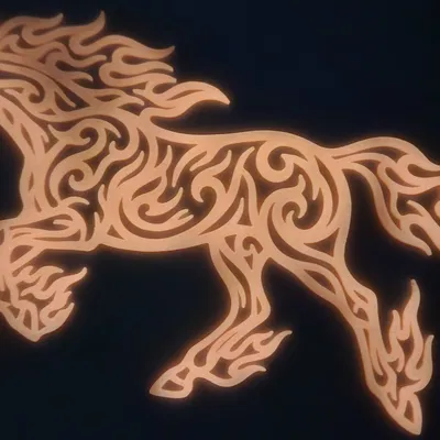 Horse on fire Wallart