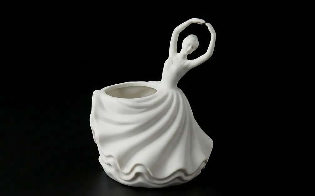 Ống đựng bút Ballerina – Tượng trang trí bàn làm việc thanh lịch - Image 2