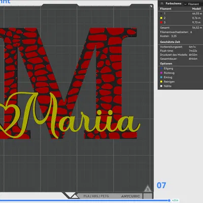 Letter Mariia Kroko – Chữ cái tên phong cách vân cá sấu