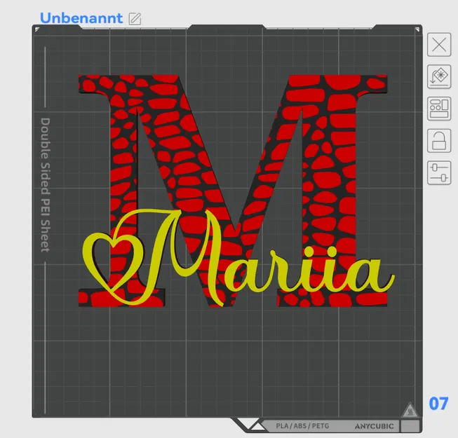 Letter Mariia Kroko – Chữ cái tên phong cách vân cá sấu - Image 2