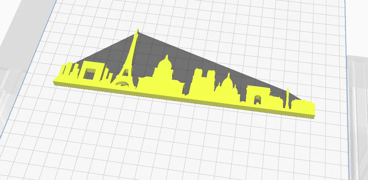 Paris City line Wall art – Trang trí treo tường đường chân trời Paris - Image 2