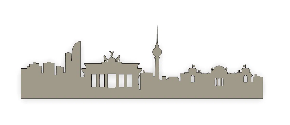 Tranh treo tường skyline Berlin (Berlin skyline wallart) - Image 1