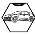 Bộ tranh tường lục giác lineup Porsche – Hexagon Wall Art - Thumbnail 5