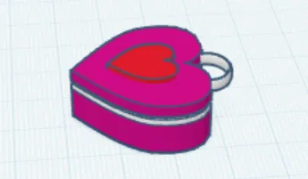 Móc khóa trái tim tình yêu (Love Heart Keyring) - Image 1