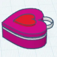 Móc khóa trái tim tình yêu (Love Heart Keyring)