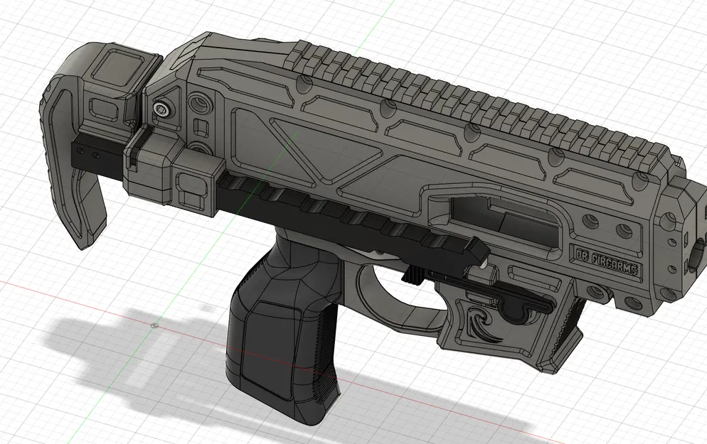 Triton 6 - Báng Brace Gập/Xếp In Được (Printable Collapsible Brace Stock) - Image 2