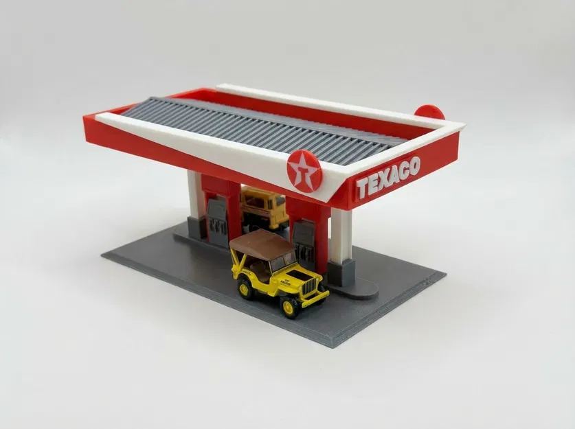 Diorama Trạm Xăng TEXACO tỉ lệ 1:64 - Image 1