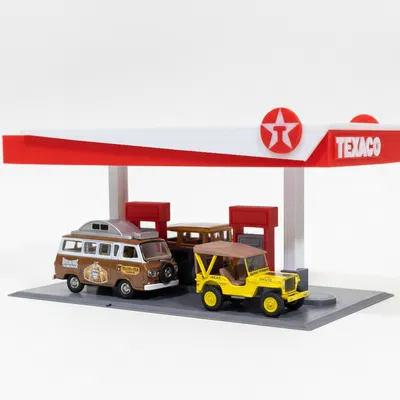 Diorama Trạm Xăng TEXACO tỉ lệ 1:64
