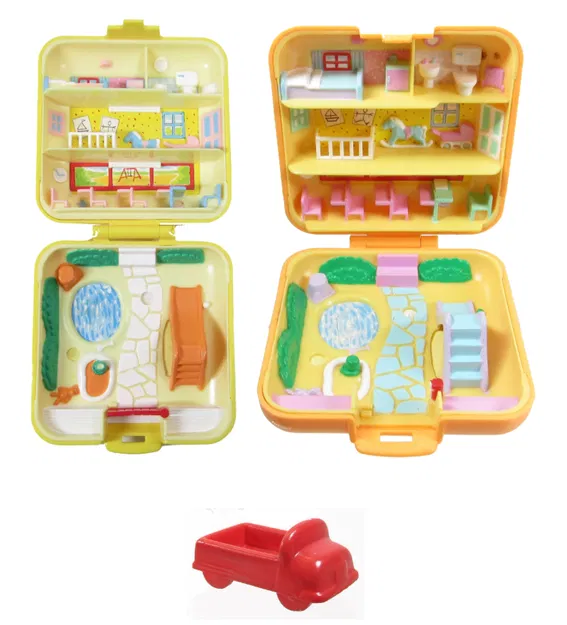 Camion rouge (xe tải đỏ) cho Polly Pocket vintage - Image 5
