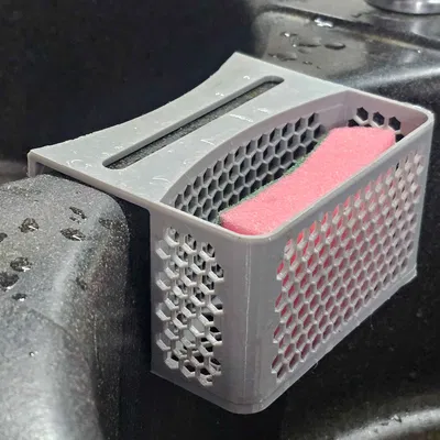 Kệ để miếng bọt biển cho bồn rửa đôi dạng tròn