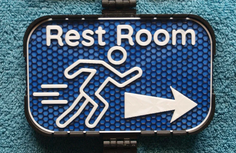 Bảng hiệu Rest Room người chạy (Running Rest Room signs) - Image 1