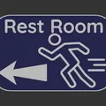 Bảng hiệu Rest Room người chạy (Running Rest Room signs) - Thumbnail 3