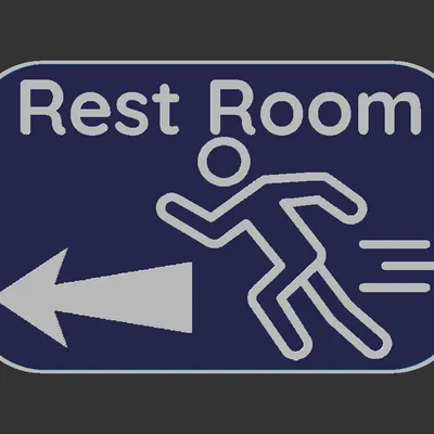 Bảng hiệu Rest Room người chạy (Running Rest Room signs)