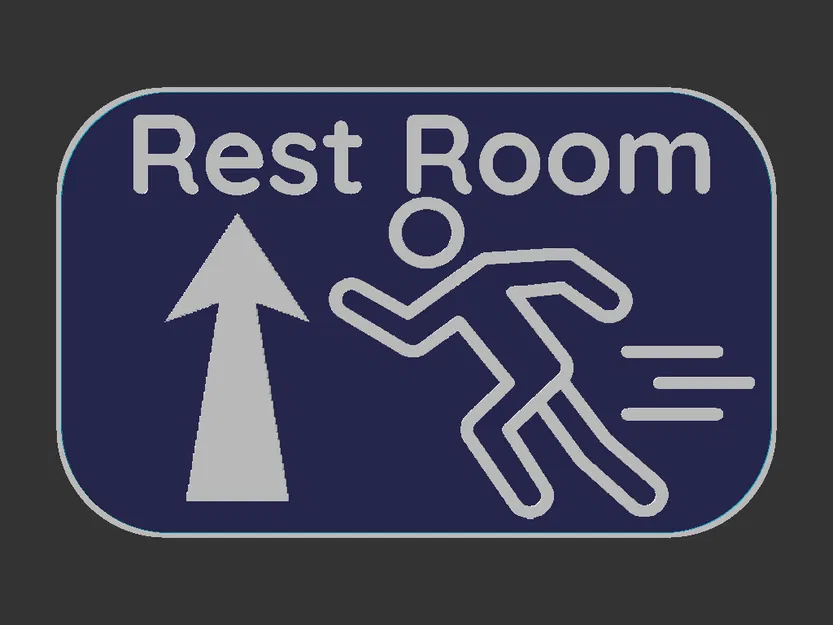 Bảng hiệu Rest Room người chạy (Running Rest Room signs) - Image 4