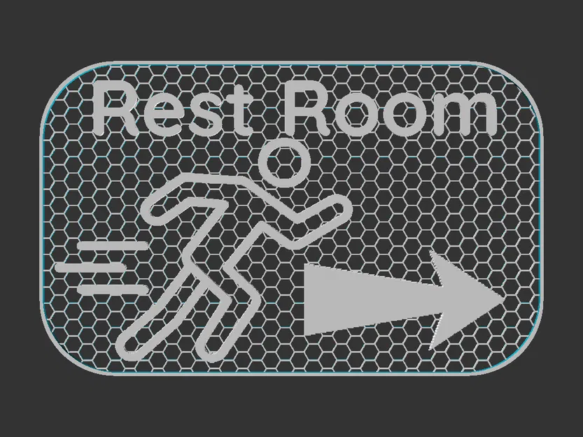 Bảng hiệu Rest Room người chạy (Running Rest Room signs) - Image 6