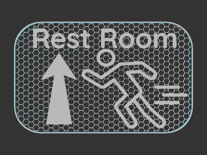 Bảng hiệu Rest Room người chạy (Running Rest Room signs) - Image 7