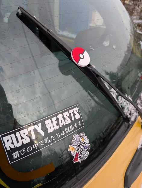 Đầu gắn cần gạt mưa sau PokéBall (Gắn bằng zip-tie) - Image 2