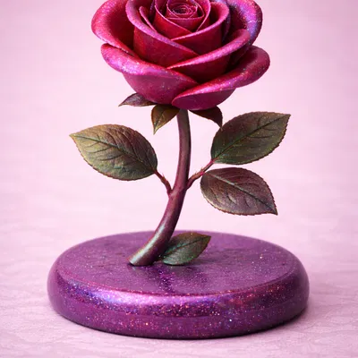 Galaxy Red Rose – Tượng Điêu Khắc Hoa Hồng Đỏ Đậm Thanh Lịch