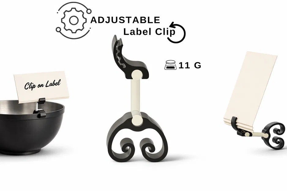 Ngàm kẹp nhãn (Label) điều chỉnh được - Clip-on - Image 1