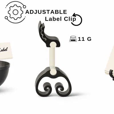 Ngàm kẹp nhãn (Label) điều chỉnh được - Clip-on