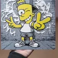 Bart Simpson (HueForge đa màu) – Mẫu treo tường 200×200mm - Thumbnail 1