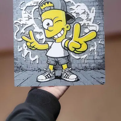 Bart Simpson (HueForge đa màu) – Mẫu treo tường 200×200mm
