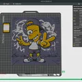 Bart Simpson (HueForge đa màu) – Mẫu treo tường 200×200mm - Thumbnail 3