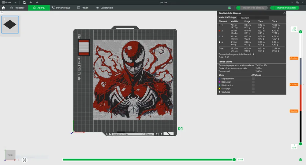 Carnage – HueForge tranh tường Marvel đa màu - Image 3